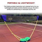 Folding Portable Badminton Combo Set Volleyball Net Outdoor Sports V63-823721