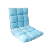 SOGA Floor Recliner Collapsible Lounge Sofa Couch Folding Chair Cushion Light Blue LOUNGECHAIRLIGHTBLUE