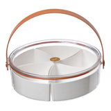 White Divided Fruit Tray for Snacks and Dried Fruits V1366-AZ2-W-21833