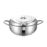 Clearance Cooking Utensils under 20,Stainless Deep Fryer New Japanese Deep Fryer Pot Stainless Deep V1366-AZ2-W-21072