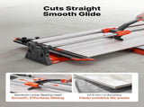 1000 mm Manual Tile Cutter, Upgraded Sliding Head Cutting Tool with Spring-Loaded Base, Angle Fence, V952-DHDZHDTSJK1060S0L001V0