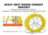 Fish Tape Fiberglass, 129.5 m, 6.35 mm, Duct Rodder Fishtape Wire Puller, Cable Running Rod with V952-DZJYDB14425FT0HH2V0