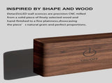 Battery Operated Wall Sconces Set of 2, Rechargeable Wood Wall Lights, Stick On V1263-JX-5776
