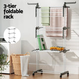 Artiss Clothes Airer Drying Rack 173cm Coat Hanger Foldable HANGER-B-01-FLD-GY