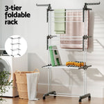 Artiss Clothes Airer Drying Rack 173cm Coat Hanger Foldable HANGER-B-01-FLD-GY