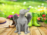 Desktop Decor,Resin Dog Decor Statue Outdoor Garden Sculpture Angel Puppy Decoration & Hangs V1192-AZ-W-28038