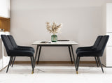 Dining Chairs x 8 Padded Seat Soft Velvet CH1129-FL-4-BKX2
