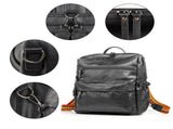Black Fashionable Large-Capacity Women's Backpack - Waterproof, Durable, High-Quality PU Leather V1265-263-BLACK1