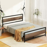Artiss Bed Frame Queen Size Metal Base Mattress Platform Foundation Black DREW MBED-C-DREW-Q-BK-AB