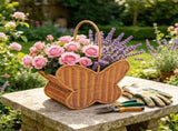 Handmade Woven Decorative Storage Basket, Portable Desktop Organizer for Home and Bath, V1192-AZ-W-24337