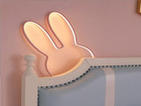 Gold 29x30cm Adorable Bunny LED Wall Night Light - USB Powered Warm White Lamp for Kids Room Decor V888-ELOSUNG28103