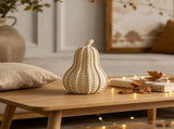 Faux Wicker Pumpkin Resin Figurine Fall Tablop Decor Hand Crafted Look Pumpkin Statue Indoor Outdoor V1369-AZ3-W-11186