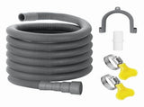 4X Drain Hose Extension Set Universal Washing Machine Hose 10Ft, Bracket Hose Connector and Hose V1369-AZ3-W-11223