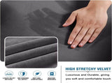 Real Velvet Futon Cover Armless Sofa Covers Bed Stretch Couch Slipcover Furniture Protector Thick V1259-DP01-A-4444