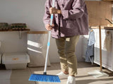 Stainless Steel Long Handle Broom, Blue, Easy to Use for Home and Yard V1370-AZ4-08700