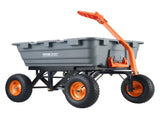 Dump Cart, Poly Garden Dump Cart with Easy to Assemble Steel Frame, Dump Wagon with 2-in-1 V952-SLZXTC1500B0FP7ZKV0