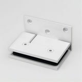 90cm Frameless Swing Bath Screen White Hardware with Brass hinge for Modern Bathrooms V63-852901