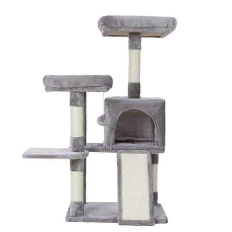 i.Pet Cat Tree 103cm Tower Scratching Post Scratcher Wood Condo House Trees Grey PET-CAT-APS018-GR