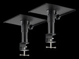 Levede 2x Desk Clamp Speaker Stands Set Adjustable Rotatable Monitor CD Player TV1009-BK-AU