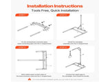 Trapeze Bar for Bed Mobility, Height-Adjustable Free Standing Trapeze Bar with 2 Wheels, 300LBS V952-CSDJLDXDJZGZ2TMM8V0