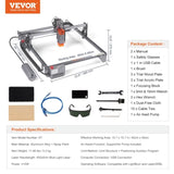 Laser Engraver, 10W Output Laser Engraving Machine, 15.7" x 15.7" Large Working Area, 10000mm/min V952-KZXS10W4140CMDRN1V3