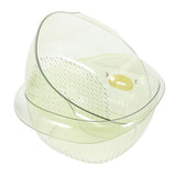 1 Set Fruit Washer Strainer Bowl Light Green Dual Use Plastic Vegetable Washing Basket for V1192-AZ-W-26801