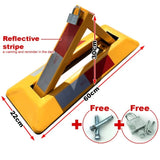 Triangle Lockable Parking Barrier Fold Down Vehicle Security Car Parking Lock Safety Reflective V891-CAR-PBTR-X1