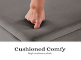 Storage Ottoman Stool Bench Seat 110cm Velvet GREY V274-FT-GQ171-GY