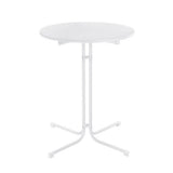 Gardeon Outdoor Bar Table Round Folding Desk Top 109cm Patio Furniture White FF-TABLE-SL-WH