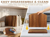 Wooden Cookbook Stand, Easy Assembly and Cleanup, Stable Anti Tip Build, for Housewarming, Birthday V1369-AZ3-W-12323