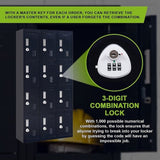 12-Door Locker for Office Gym Shed School Home Storage - 3-Digit Combination Lock V63-839111