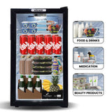 Kolner 100L Mini Bar Wine Fridge Glass Door Beverage Cooler Drinks Refrigerator FDG-YGE-BC-100L