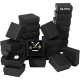 36PCS Kraft Jewelry Boxes, Square Black Cardboard Jewelry Box, Jewelry Gift Box with Foam Liner & V1369-AZ3-W-08897