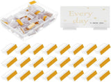 100PCS Acrylic Label Clips 25x13x11mm Table Sign Holders, Adhesive Backing for Retail Displays, V1192-AZ-W-21787