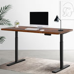 Artiss Standing Desk Motorised Electric Dual Motor Rustic Brown 140CM HASD-B-M10-BKDF-RBDB-140