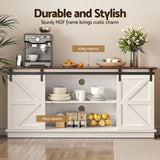 Artiss Buffet Sideboard Storage Cabinet Kitchen Cupboard Sliding Doors White FUR-Z-SID150-WH-AB