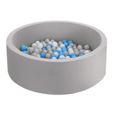 Keezi Kids Ball Pit 90x30cm Ocean Foam Play Pool Barrier Toys Children Grey BPOOL-A-7033-GR