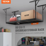 VEVOR Overhead Adjustable Garage Storage Rack 36x96in Ceiling Rack 600lbs Black V952-CKTHBCWJZHS36L1S2V0