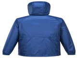HUSKI STRATUS RAIN JACKET Waterproof Workwear Concealed Hood Windproof Packable - Cobalt V563-918032-STRATUS-COBL-5XL