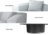 Artiss Modular Sofa Chaise Set 1-Seater Grey SBED-E-FA-02-GY-AB