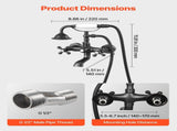 Clawfoot Tub Faucet, Wall Mount Bathtub Faucets with Handheld Shower, Vintage Oil-Rubbed Bronze V952-BGSZZYGLTLTHLAC1L002V0
