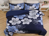 King Comforter Set, Navy Blue Floral 3-Piece Bedding, Soft Microfiber for All Seasons V745-MAB010860AJ3