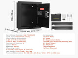 Wall Safe, 3-Tier Hidden Wall Mounted Safe Password & Key, Q235 Cold-Rolled Steel In-Wall Box V952-BGBXJ4145625LE5K9001V9
