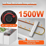 VEVOR Commercial Electric Food Warmer Countertop Buffet 3*8Qt with Glass Shield V952-SYSPBWQ312FSFY1YSV3