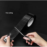 4 RollsD Carbon Fibre Tape for Car Door Sill, Anti-Collision Waterproof Protector Sticker, Black, V1189-LC-QP-00638