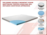 Double Cooling Gel Memory Foam Mattress Topper CertiPUR-US Certified Foam V63-835401