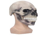 Halloween Scary Skull Mask Adult Full Head Latex Skull Helmet Glowing Eyes with Moving ChinDark Gray V1294-YM0523-3117210187812