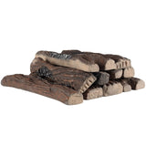 VEVOR 10 Pcs Gas Fireplaces, Large Ceramics for Fireplace Decorative, Heat-Resistant Wood V952-TCXWYM10YM00A45M1V0