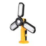 Giantz Work Light Rechargeable USB Cordless LED Lamp Hook Rotation Folding WL-TRI-27LED-FOLD-YL