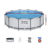 Bestway 366cm Swimming Pool Above Ground Pools Round Filter Pump Cover Ladder BW-POOL-R-366CM-56421